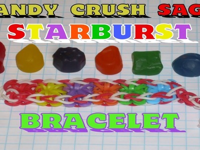 Rainbow Loom® "Candy Crush" Starburst Bracelet Tutorial
