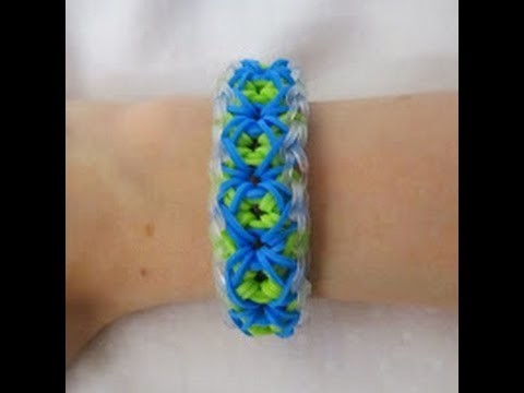 Rainbow Loom- How to make an Elegant X Bracelet (Original Pattern)