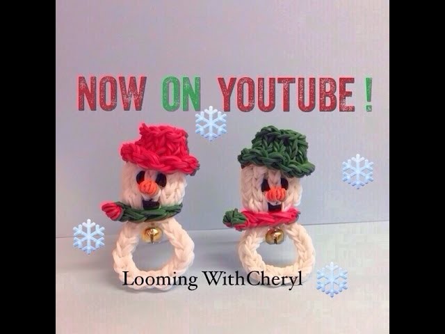 Rainbow Loom Snowman Christmas Wreath - Looming WithCheryl