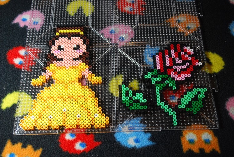 ~ Belle and Rose (beauty and the beast) ~ Perler Bead (Stop Motion)
