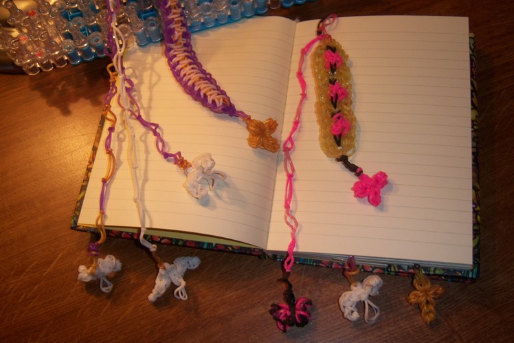 Bookmark with Charms Rainbow Loom Project