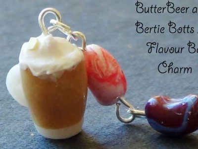 Butterbeer and Bertie Botts Beans Charm {Harry Potter} - Polymer Clay
