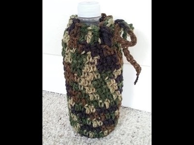 Crochet Quick and Easy Beginner Water Bottle Holder DIY Tutorial