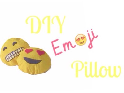 DIY Emoji Pillow (No-sew)