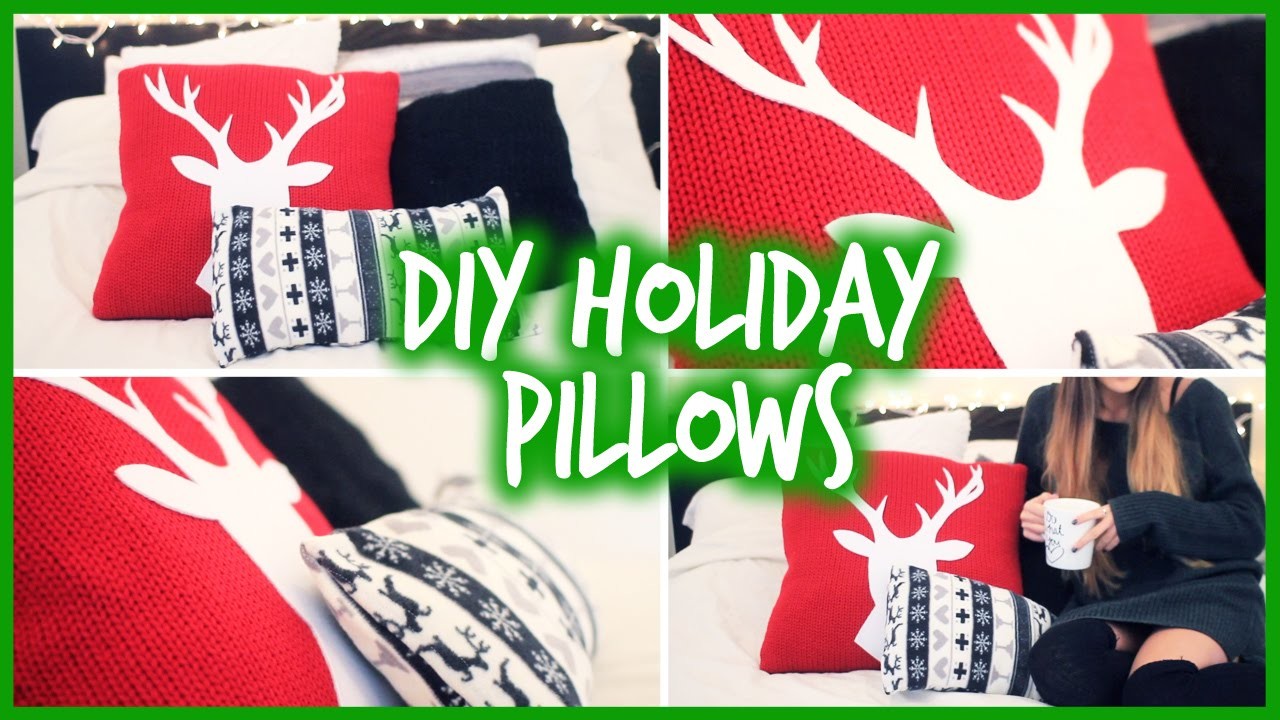 Easy DIY Holiday Pillows to Decorate for Christmas!