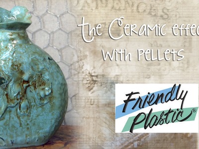 Faux Ceramic Bottle with Friendly Plastic Pellets - Upcycle and Recycle