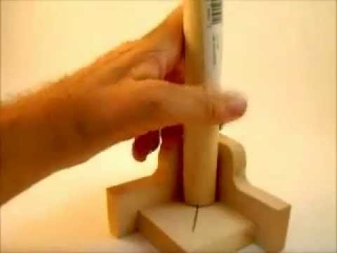 How to find the center of a dowel