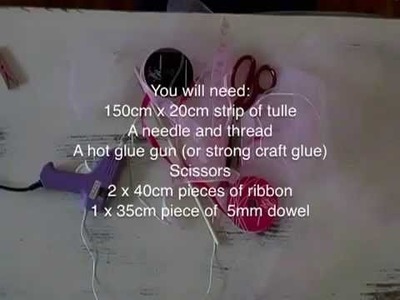 How to make a tulle puff fairy wand for a fairy costume