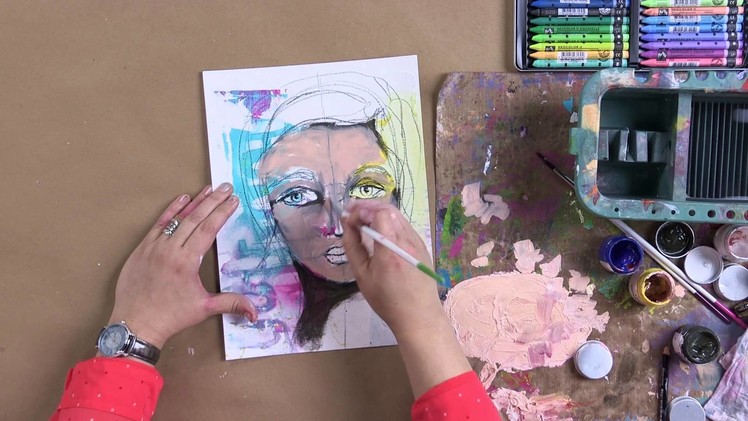 Learn to Paint Artistic Faces with Dina Wakley