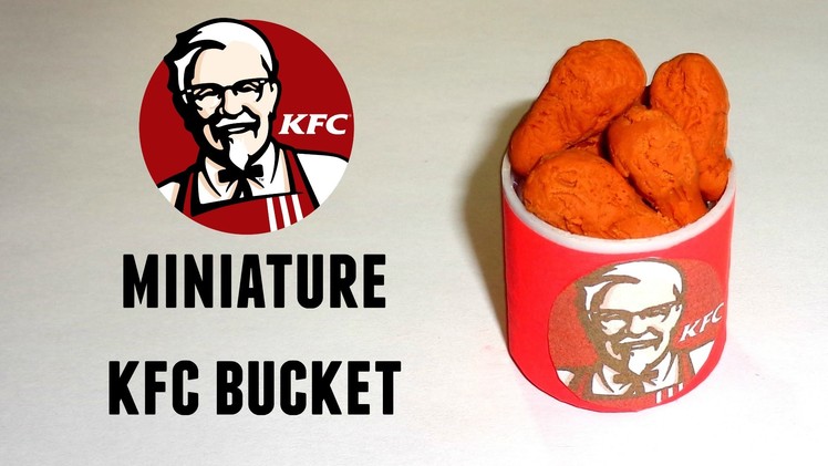 Miniature KFC Bucket - DIY LPS Crafts & Doll Crafts