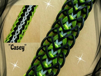 NEW "Casey" Rainbow Loom Bracelet.How To Tutorial