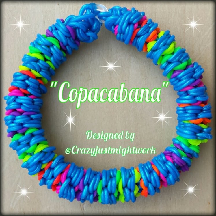 New* Copacabana Rainbow Loom Bracelet.How To Tutorial