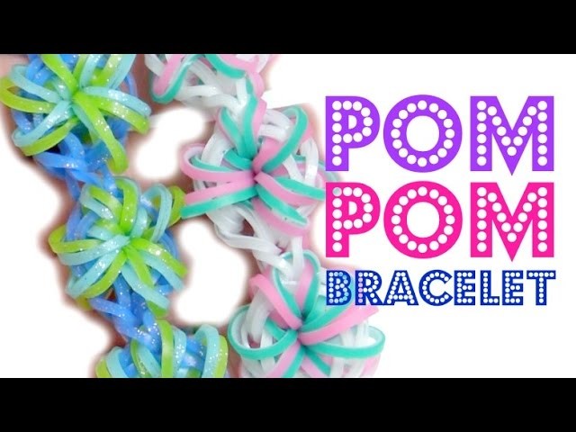 Pom Pom Bracelet Rainbow Loom Tutorial | TutorialsByA