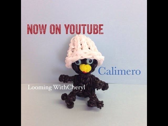Rainbow Loom Calimero - Black Chicken with egg shell - Looming WithCheryl