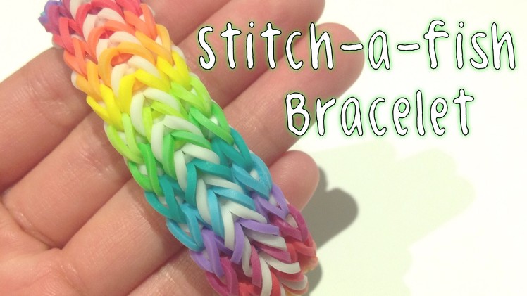 Rainbow Loom - Original Design : Stitch-a-fish | Monster Tail Tutorial