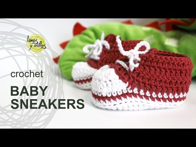Tutorial Baby Crochet Sneakers in English