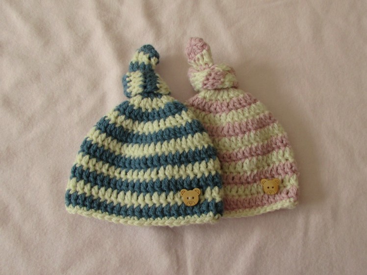 VERY EASY crochet baby knot hat. beanie - crochet hat for beginners