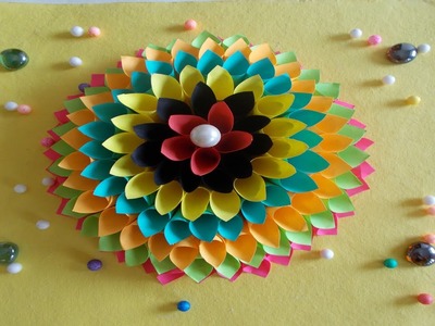 Wall Decoration Ideas : How to Make Paper Flower Craft for Wall Decor