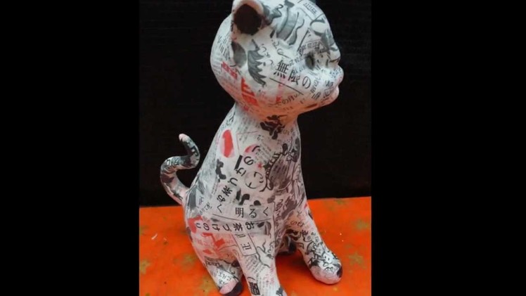 Cat Paper Clay Doll
