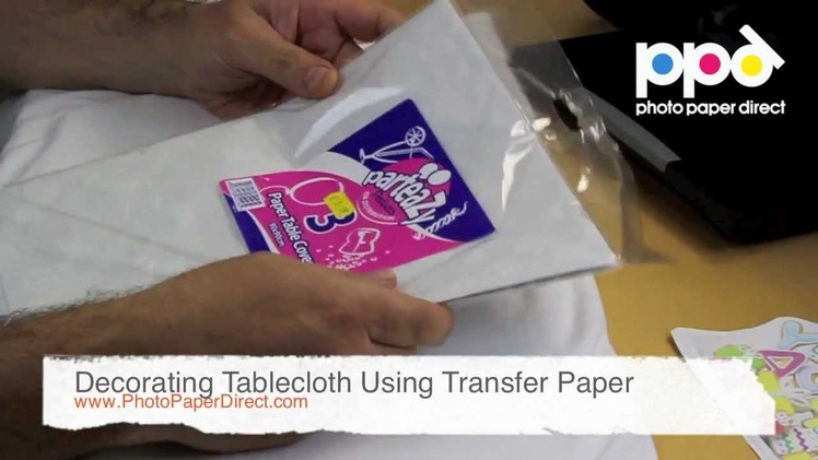 Decorating Tablecloth Using Transfer Paper