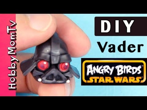 DIY Make TINY Darth Vader Star Wars | Polymer Clay Keychain Charm by HobbyMomTV