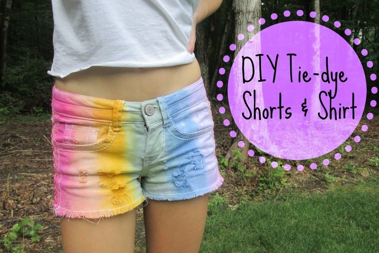DIY Tie-Dye Shorts+Shirt for Summer!