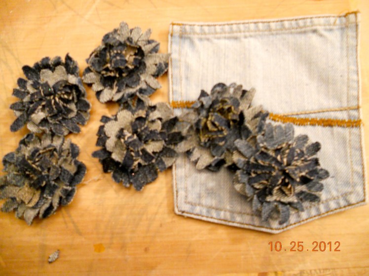Fabric flowers using sizzix flower layer #3