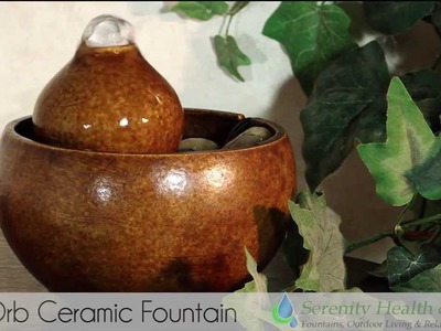 Mini Orb Ceramic Desktop Fountain by Serenity Health - #MINIORB