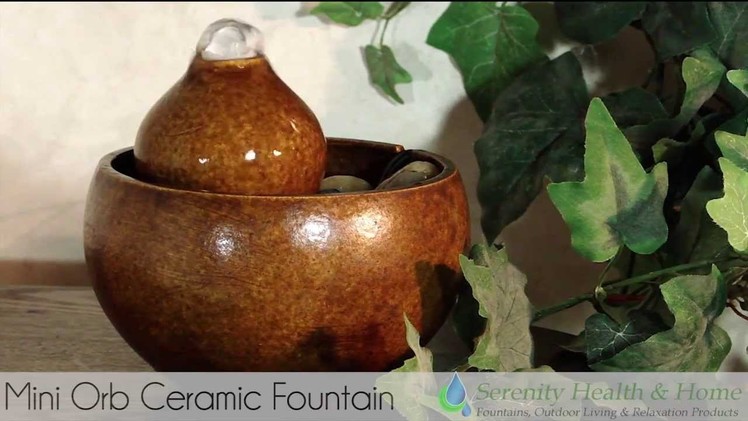 Mini Orb Ceramic Desktop Fountain by Serenity Health - #MINIORB