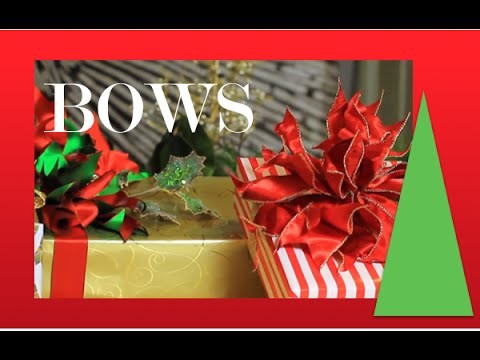 Poinsettia Bow - How To Make Beautiful Bows - step by step demonstration