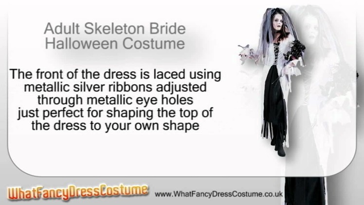 Adult Skeleton Bride Halloween Costume