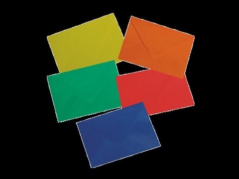 DIY- How to make an envelope using color papers or cardboard