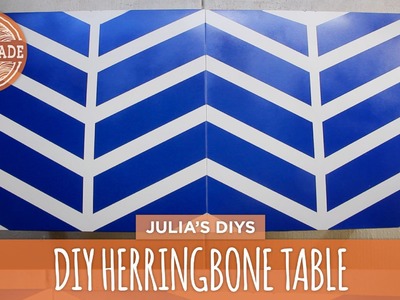 DIY Painted Herringbone Table - HGTV Handmade