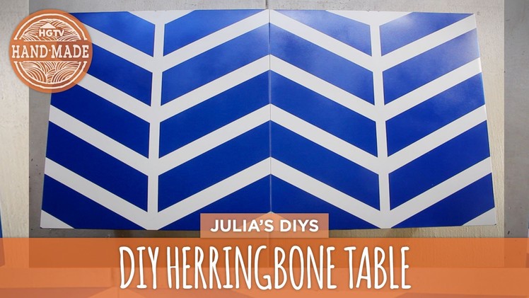 DIY Painted Herringbone Table - HGTV Handmade