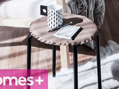 DIY PROJECT: Stitched leather stool - homes+
