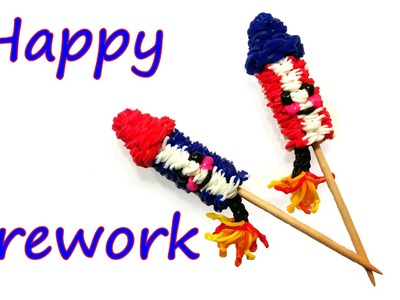 Happy Firework Tutorial by feelinspiffy (Rainbow Loom)