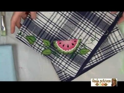 How to Make a Fabric Watermelon Applique to Embellish a Placemat by Linda Peterson