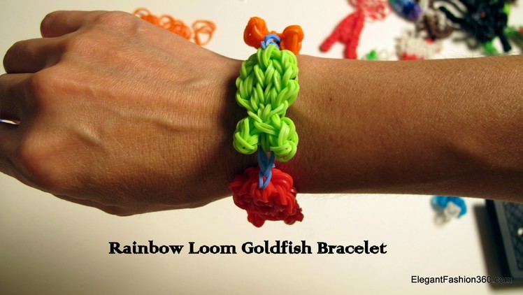 How to make rainbow loom goldfish bracelet or key-chain