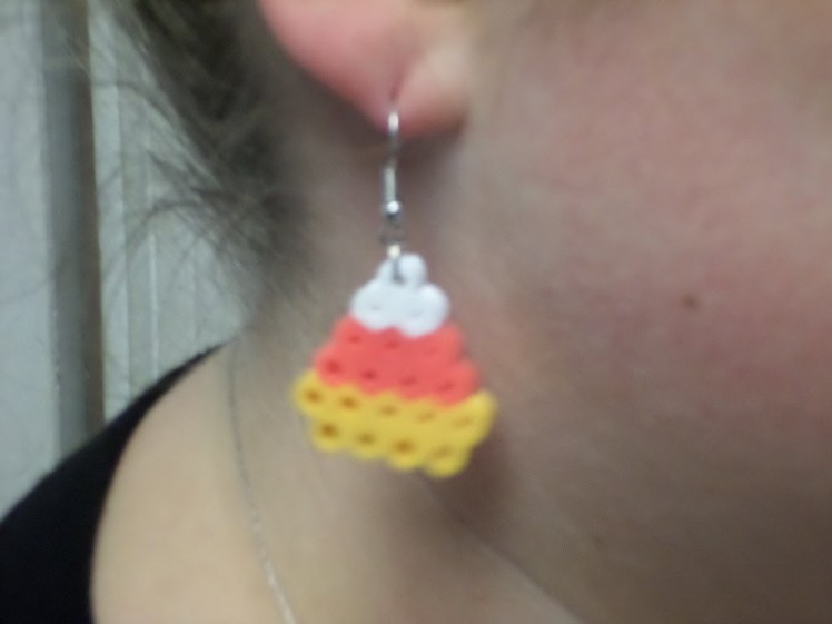 HOW TO PERLER BEAD CANDY CORN EARRINGS