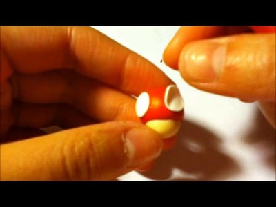 Mario Bros Red Mushroom Charm- Polymer Clay