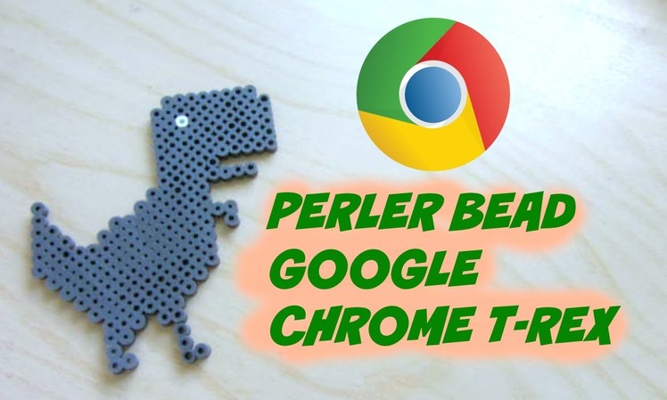 Perler Bead Google Chrome T-Rex Tutorial