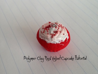 Polymer Clay Red Velvet Cupcake (Miniature Sweet's Mold)