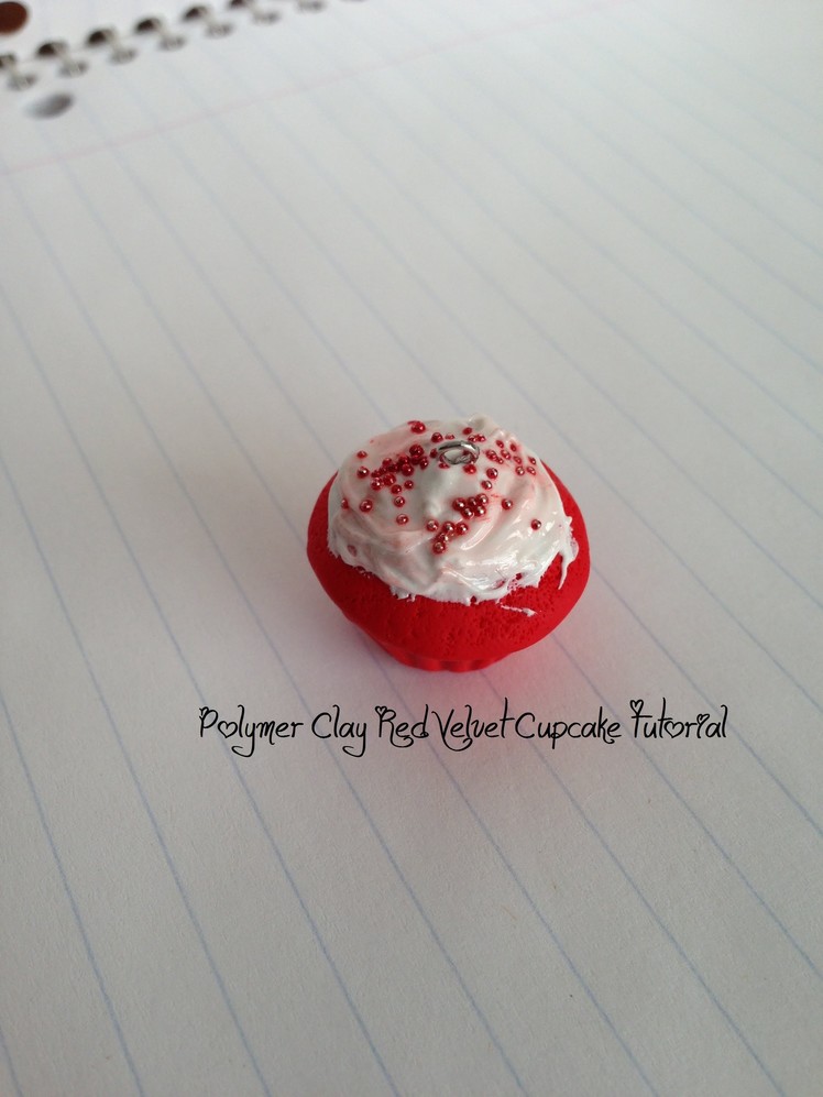 Polymer Clay Red Velvet Cupcake (Miniature Sweet's Mold)