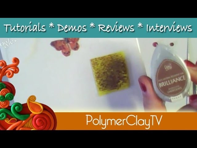 Polymer Clay TV Tutorial how to make Butterfly Earrings with transfer technique