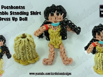 Rainbow Loom Pocahontas Action Figure Princess Doll.Charm Detachable Stand UP Skirt - Gomitas