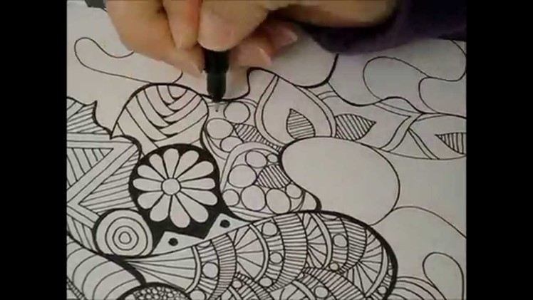 Tangled Doodle Art Time-Lapse