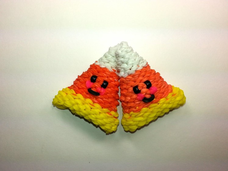 3-D Happy Candy Corn Tutorial by feelinspiffy (Rainbow Loom)
