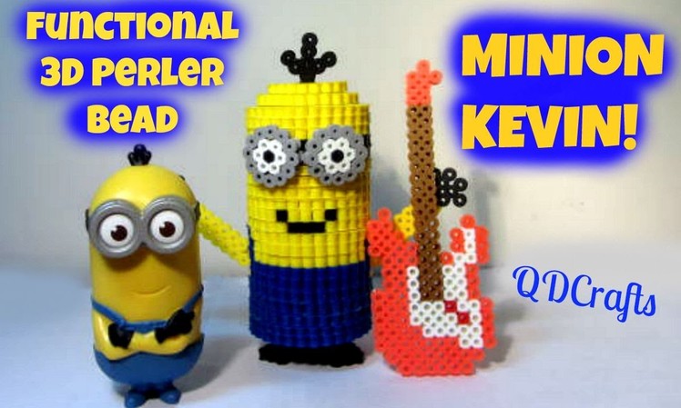 3D Perler Bead MINION Kevin Piggy Bank.Storage (FULL TUTORIAL)
