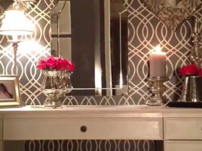 A Plain Closet Becomes an Old Hollywood "Glam" Dressing Room