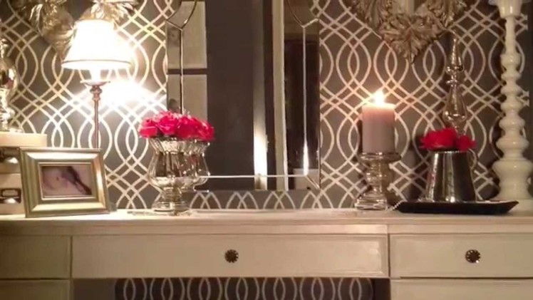 A Plain Closet Becomes an Old Hollywood "Glam" Dressing Room